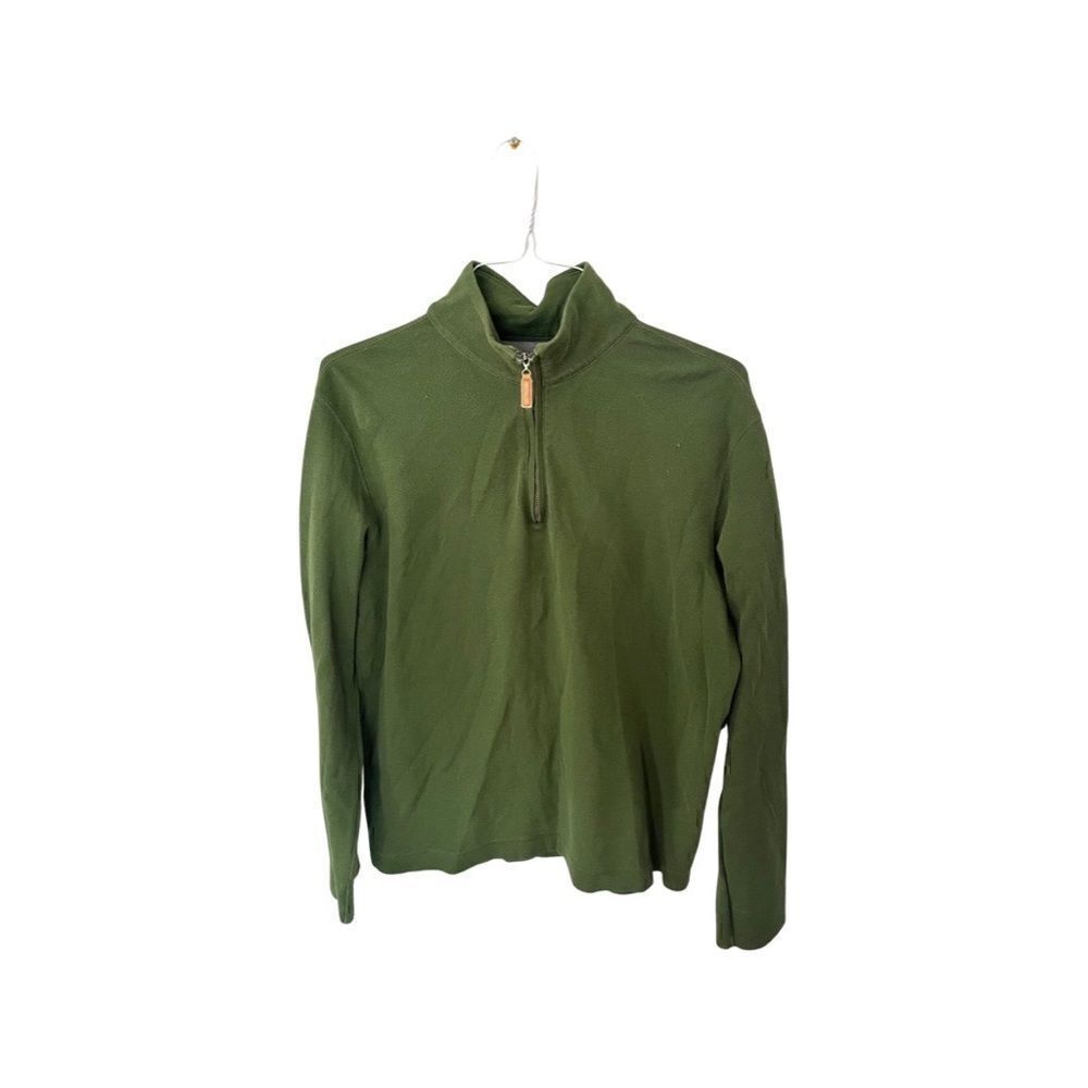 Banana republic | men’s olive green zip up knit sweater top